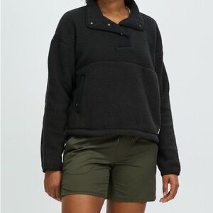 The North Face Black 1/4 Snap Pullover Fleece size XS